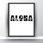 Aloha Unframed and Framed Wall Art Poster Print