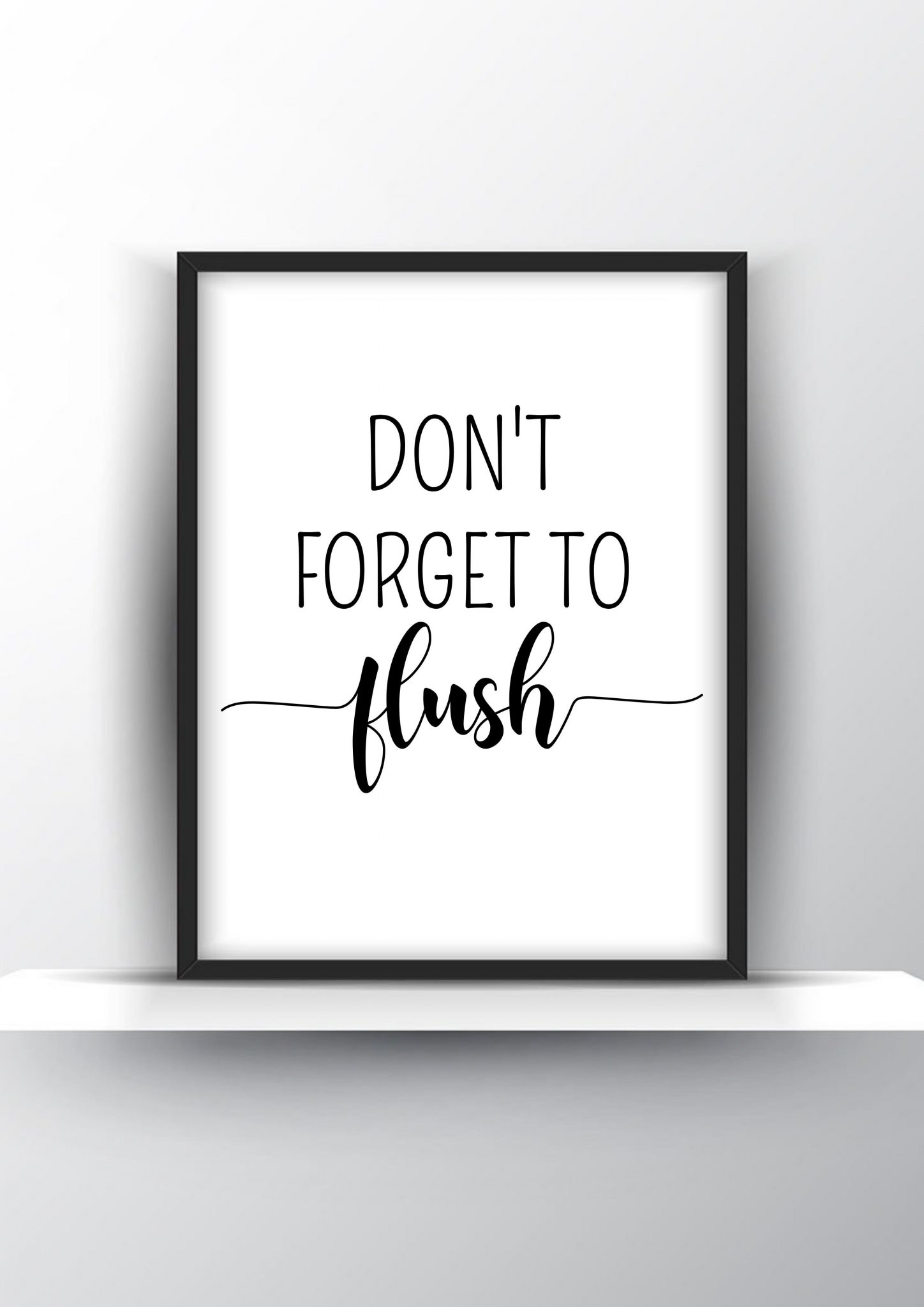 Don't Forget To Flush Unframed And Framed Wall Art Poster Print - Shark ...