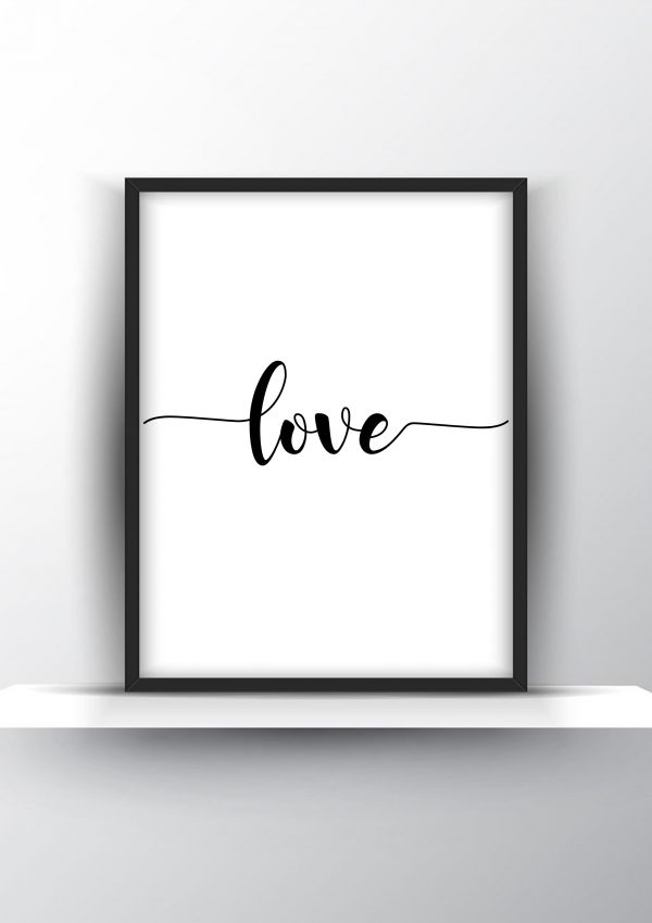 Love Unframed and Framed Wall Art Poster Print