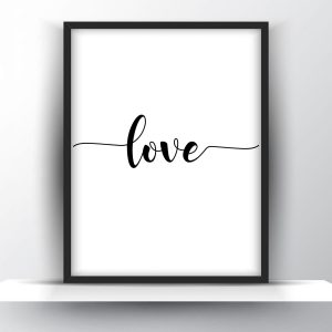Love Unframed and Framed Wall Art Poster Print