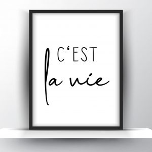 C’est La Vie Unframed And Framed Wall Art Poster Print