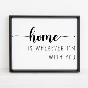 Home Is Wherever I’m With You Unframed And Framed Wall Art Poster Print