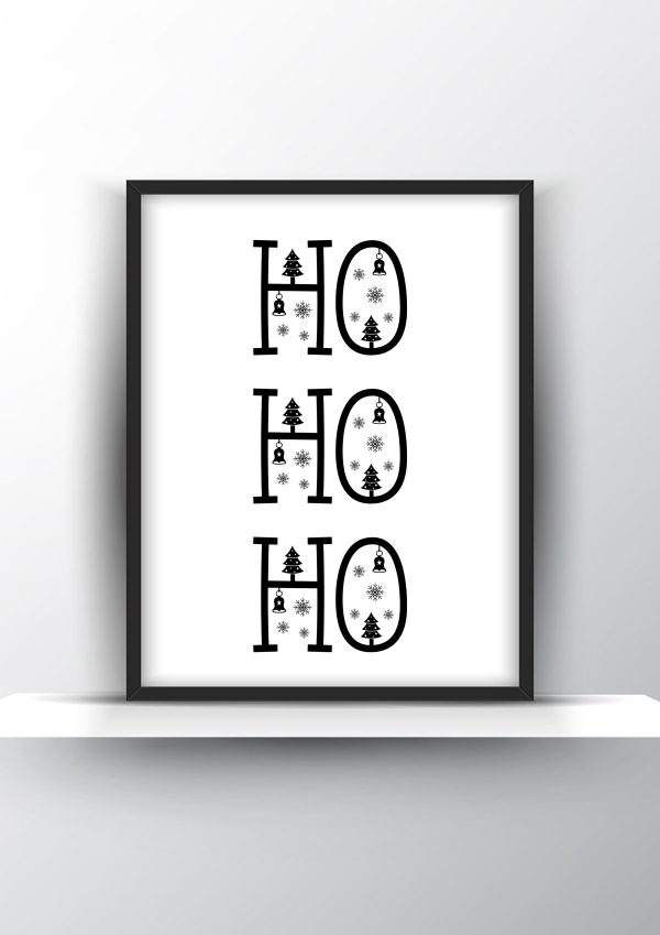 Hohoho Christmas Printable Wall Art