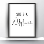 Shes a wildflower Unframed and Framed Wall Art Poster Print