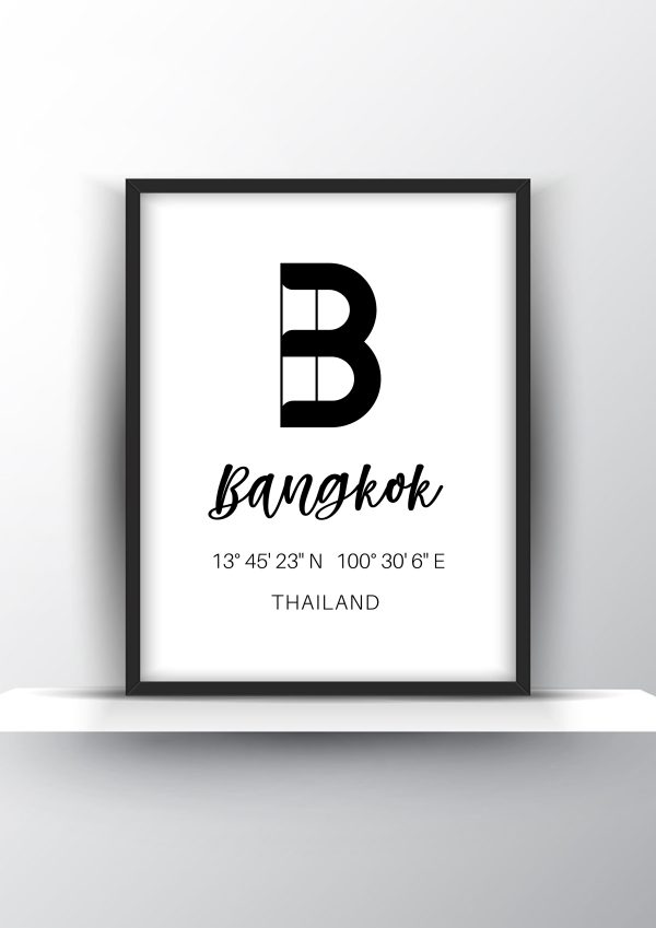 Bangkok City Thailand Print Printable Wall Art