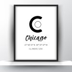 Chicago City Illinois USA Print Printable Wall Art