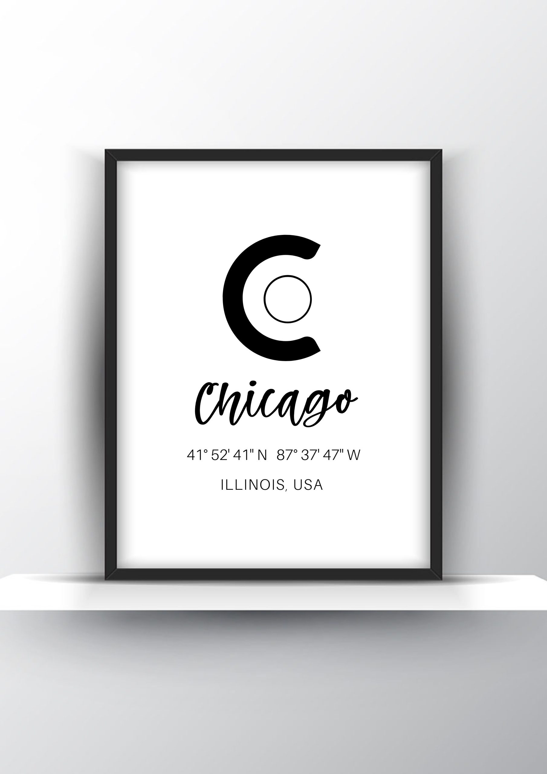 Chicago City Illinois USA Print Printable Wall Art