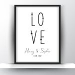 Custom Love Wedding Anniversary Poster Gift