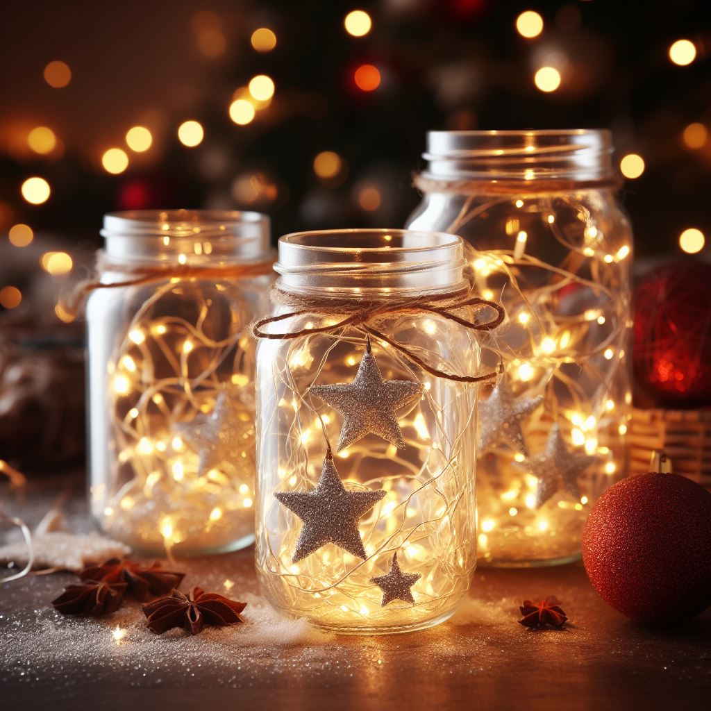 Fairy Lights in Jars - christmas