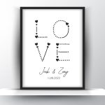 Love Typography Custom Name Poster