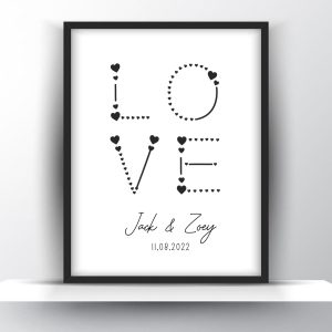 Love Typography Custom Name Poster