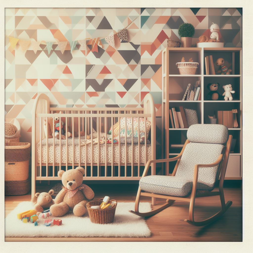 Nursery room with Geometric Pattern