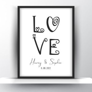 Personalized Love Couple Printable Wall Art