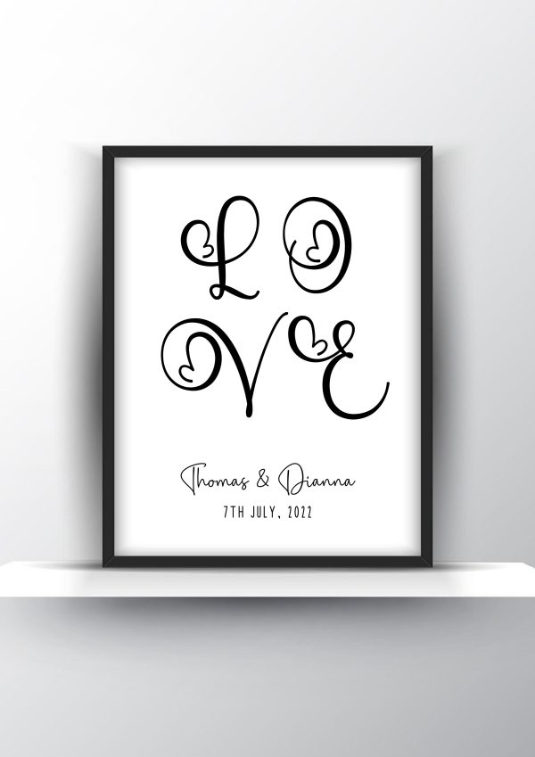 Personalized Love Wedding Poster