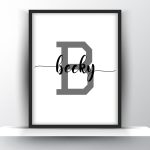 Personalized Monogram Name Poster
