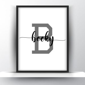 Personalized Monogram Name Poster