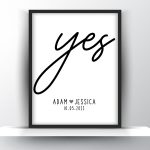 Personalized Yes Wedding Poster