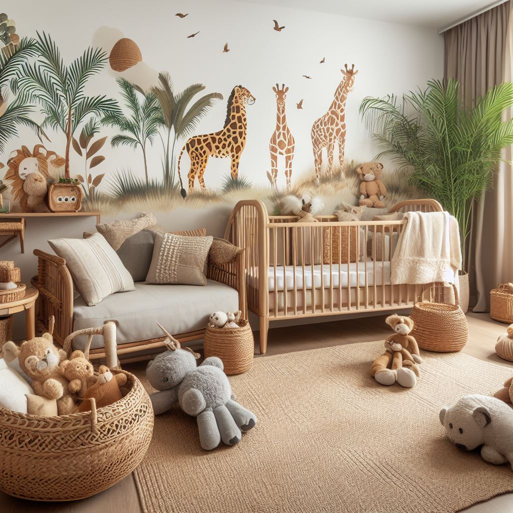 Safari theme nursery room