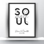 Soulmate Personalized Couple Name Poster