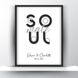 Soulmate Personalized Couple Name Poster