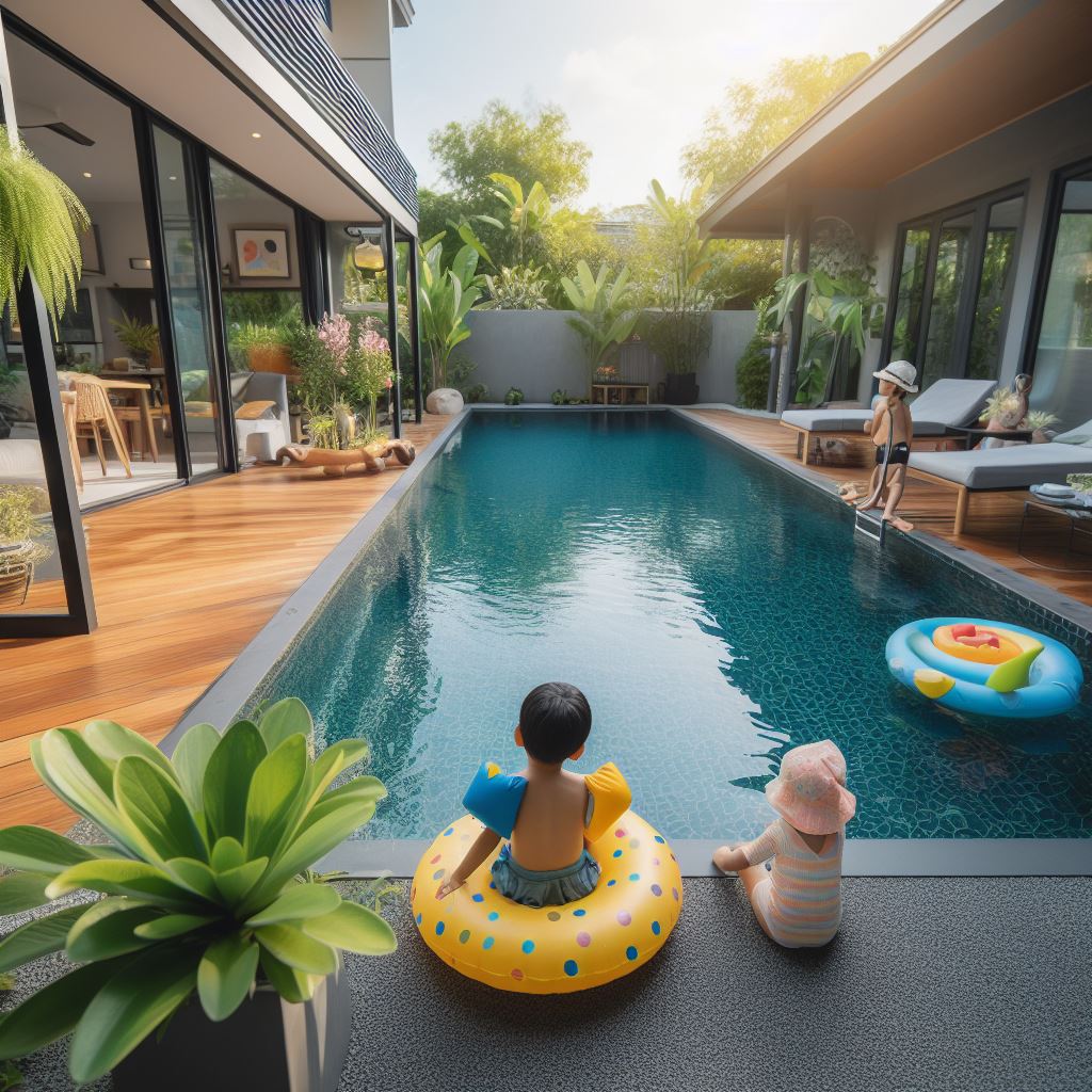 kid friendly and safe swimming pool at home