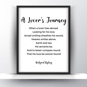A Lover's Journey Poem by Rudyard Kipling