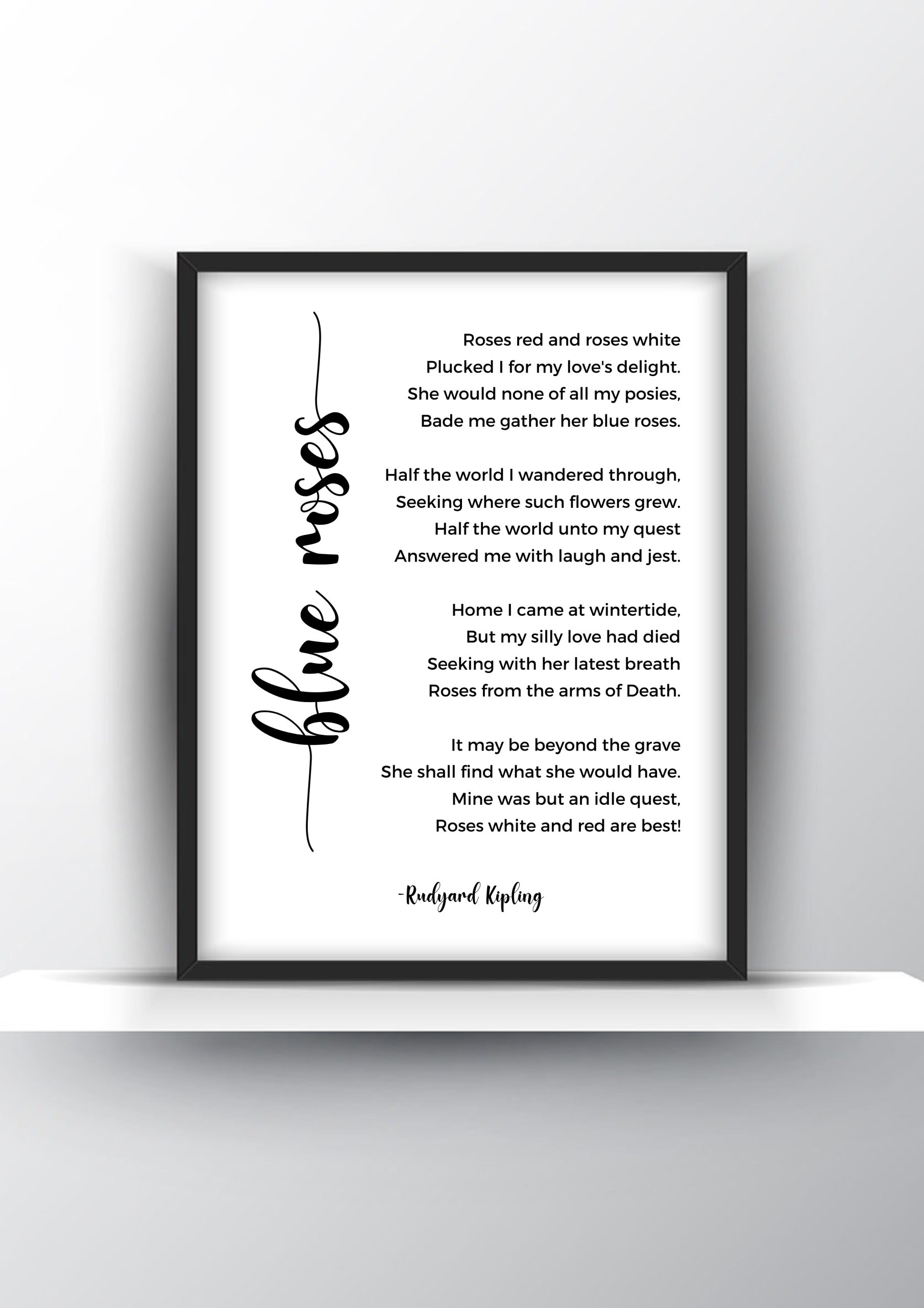 Blue Roses Poem by Rudyard Kipling