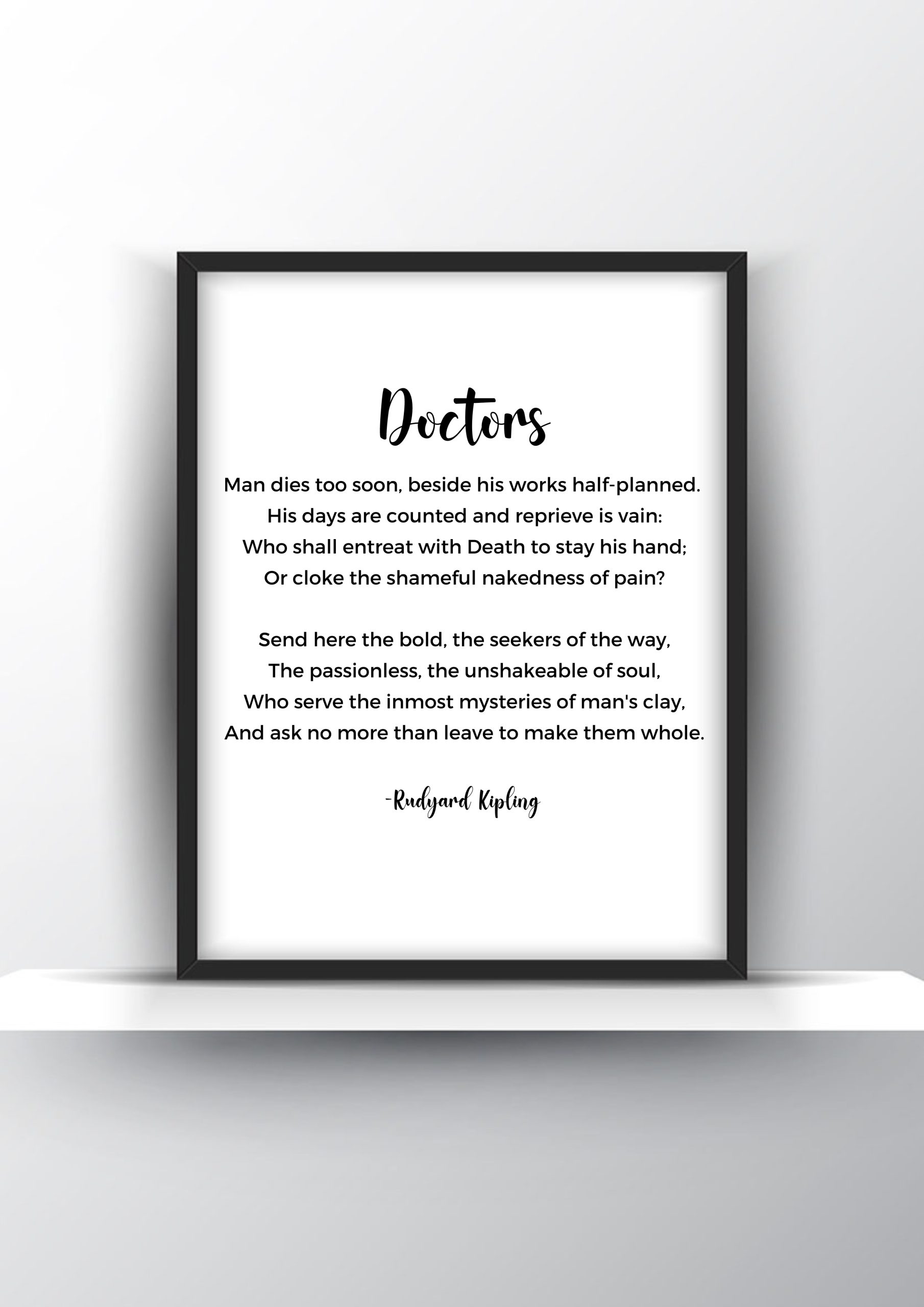 Doctors Poem by Rudyard Kipling