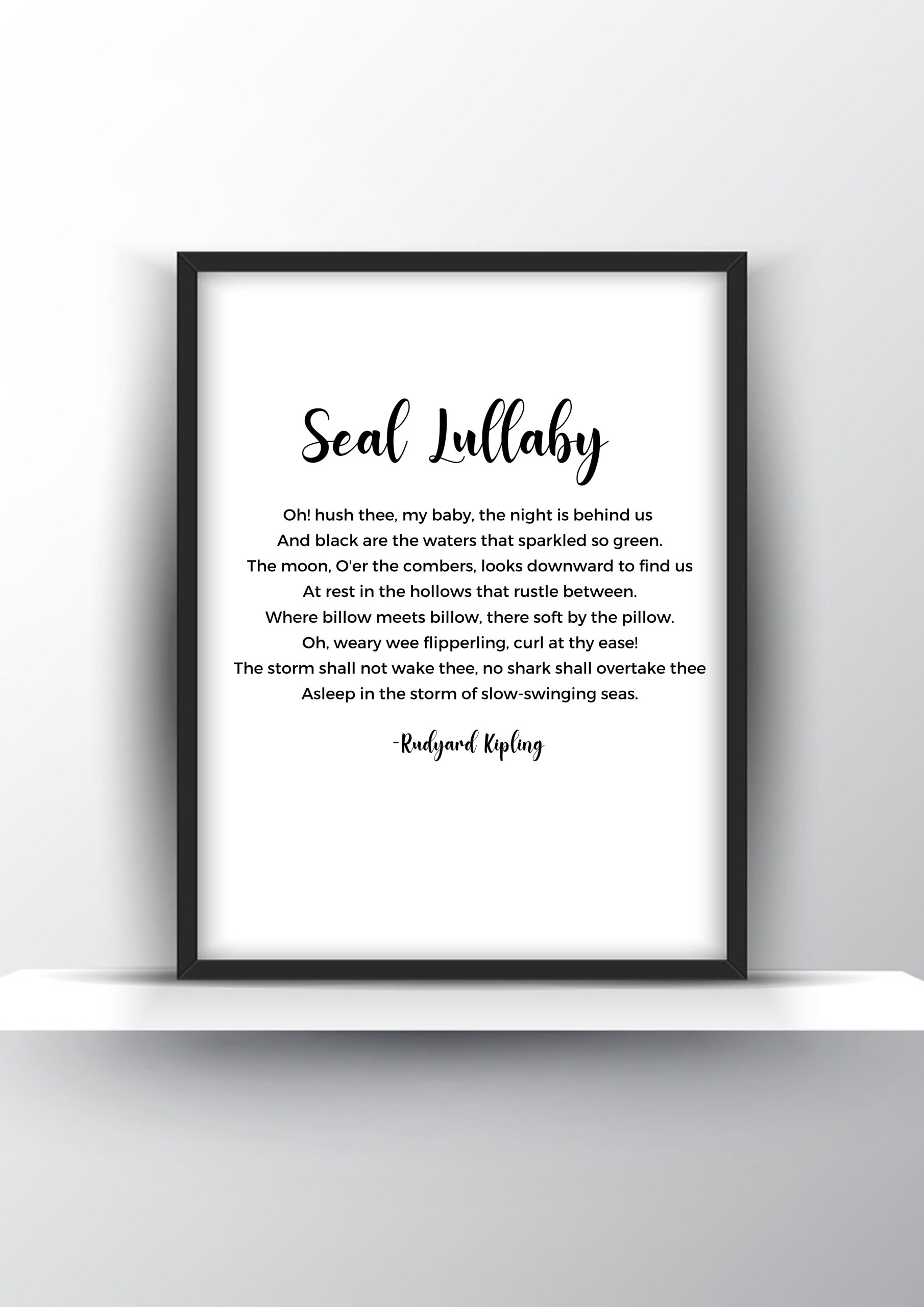 Seal Lullaby Poem by Rudyard Kipling