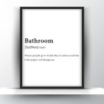 Bathroom Funny Definition Printable Wall Art - Bathroom Wall Art - Home Decor - Digital Download
