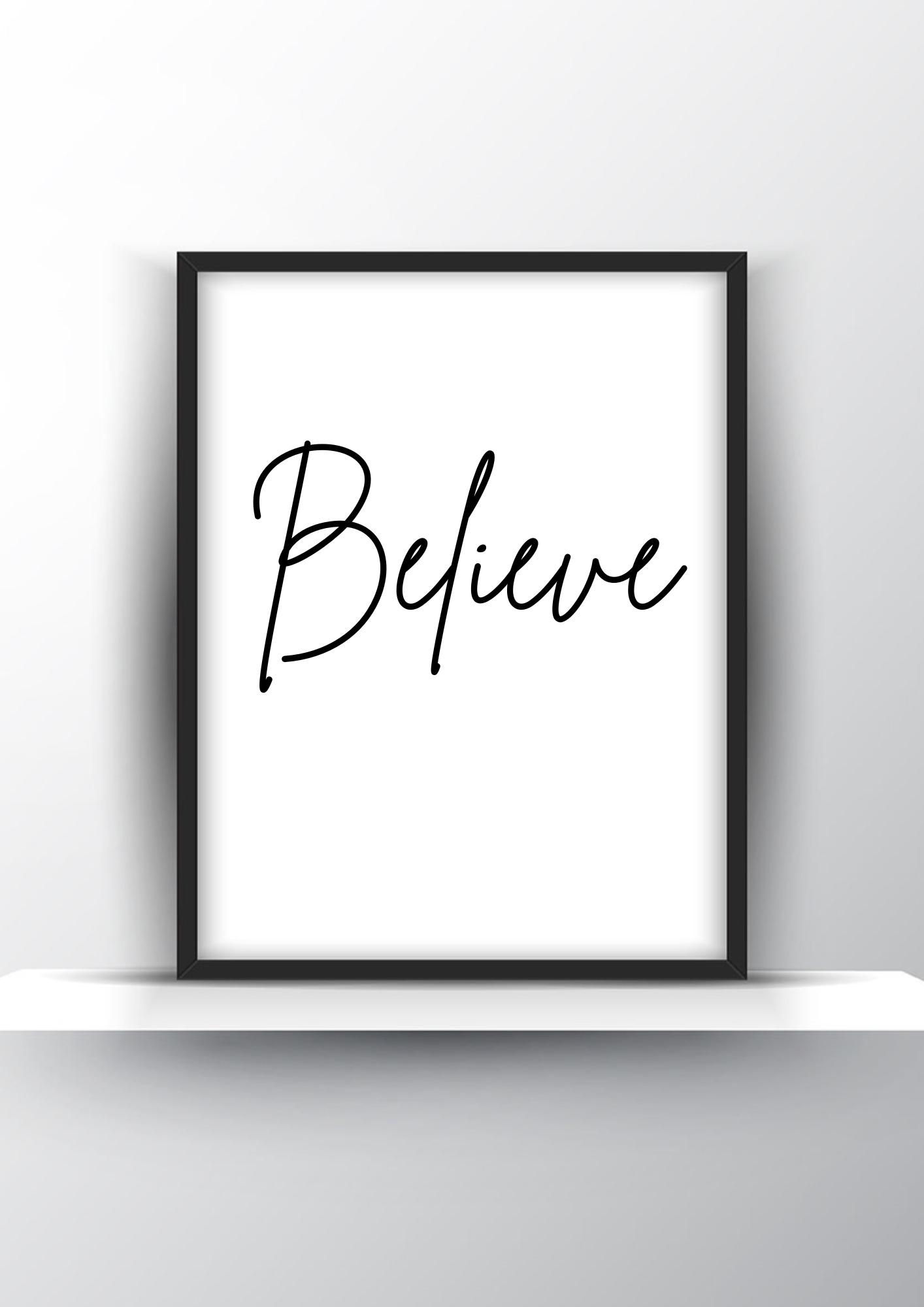 Believe Printable Wall Art - Motivational Wall Art - Home Decor - Digital Download