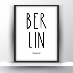 Berlin Germany Printable Wall Art – Minimalist Typography Poster