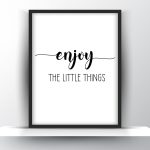 Enjoy The Little Things Printable Wall Art - Motivational Wall Art - Home Decor - Digital Download