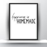 Happiness is Homemade Printable Wall Art - Entry Room Wall Art - Home Decor - Digital Download