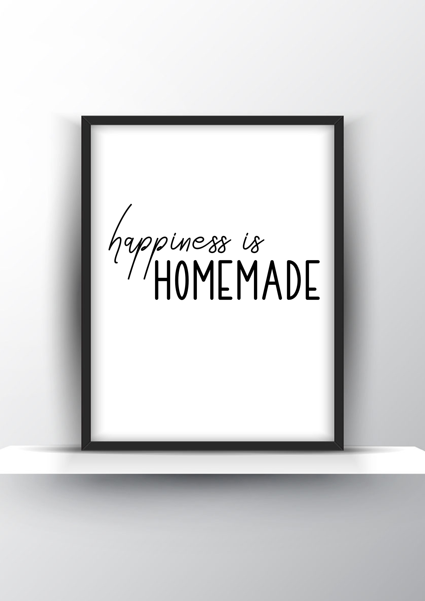 Happiness is Homemade Printable Wall Art - Entry Room Wall Art - Home Decor - Digital Download