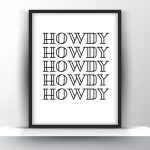 Howdy Printable Wall Art - Welcome Sign - Digital Download