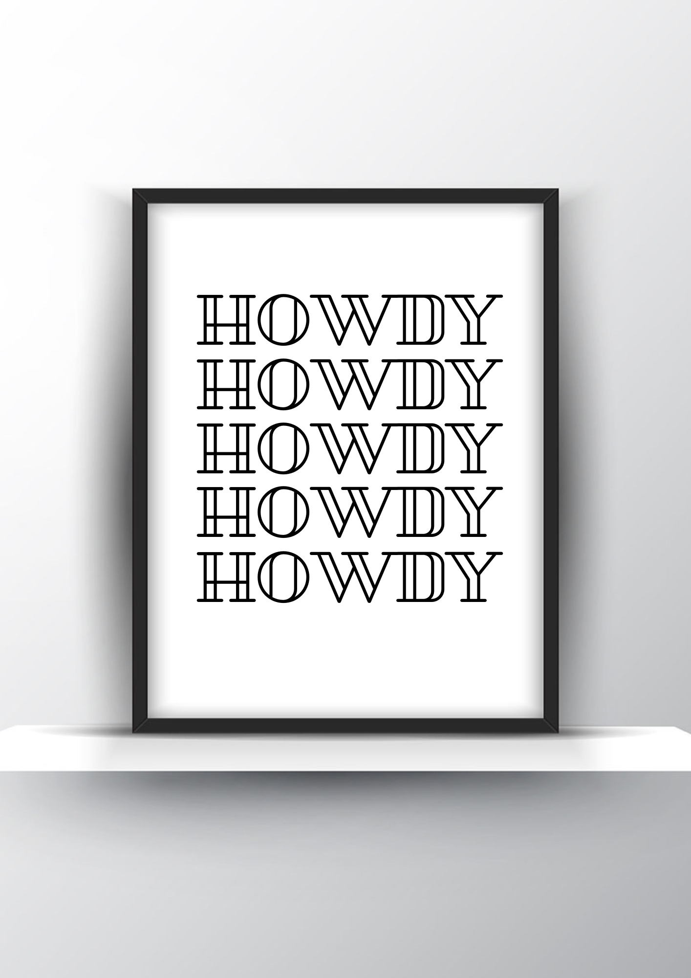 Howdy Printable Wall Art - Welcome Sign - Digital Download