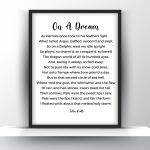 On A Dream Poem by John Keats