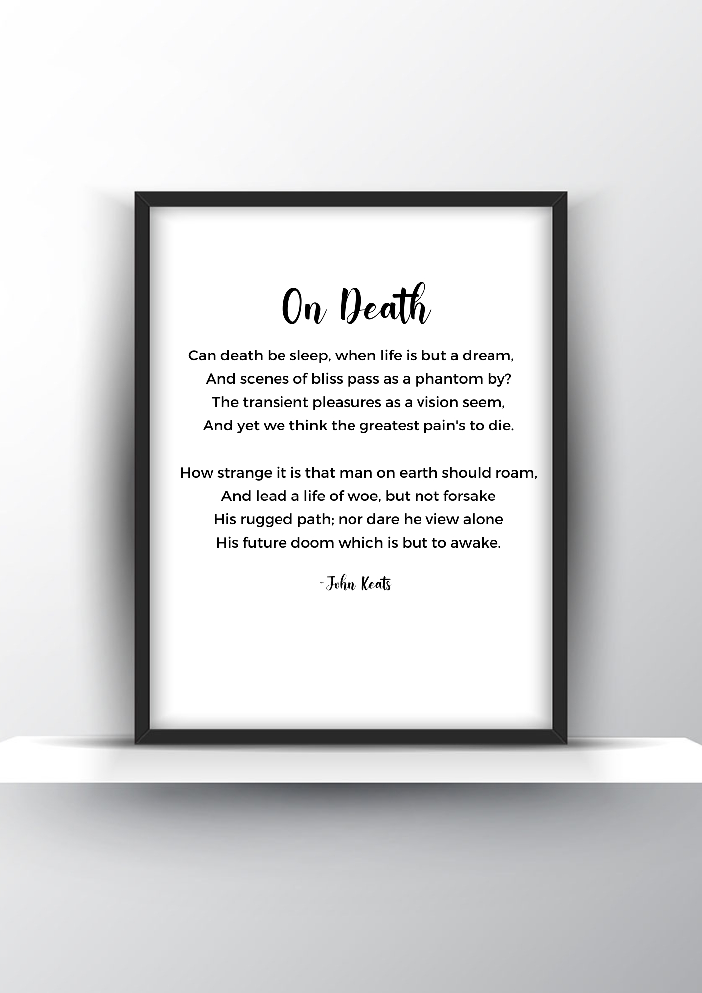 On Death Poem by John Keats