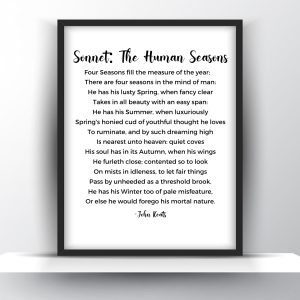 Sonnet The Human Seasons Poem by John Keats