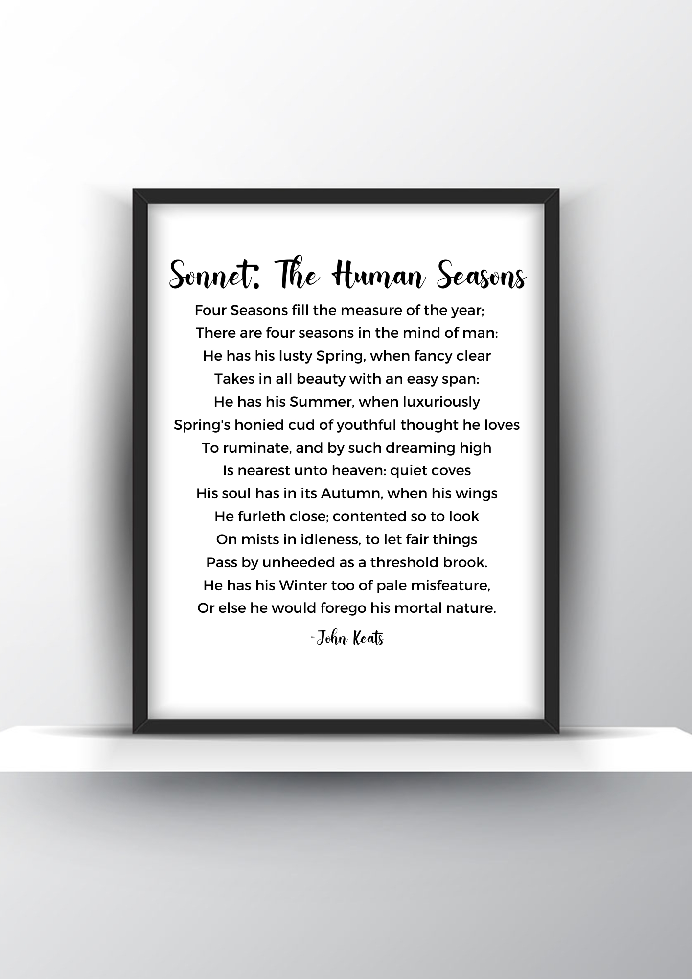 Sonnet The Human Seasons Poem by John Keats