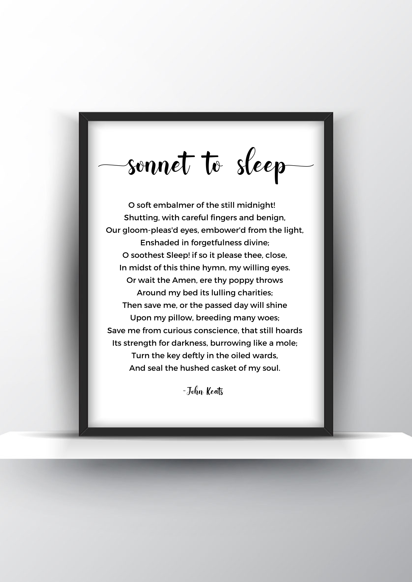 Sonnet To Sleep Poem by John Keats