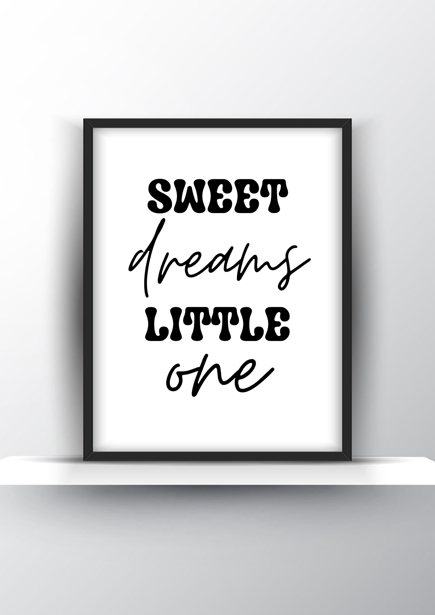 Sweet Dreams Little One Printable Wall Art - Nursery Wall Art - Home Decor - Digital Download