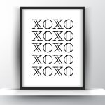 XoXo Printable Wall Art - Bedroom Poster - Home Decor - Digital Download