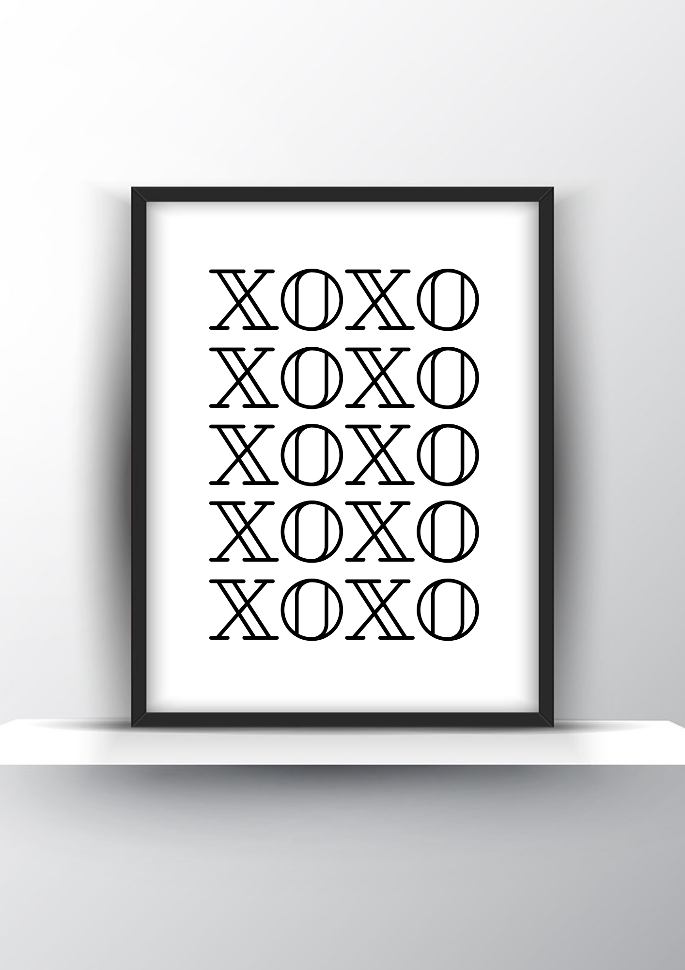 XoXo Printable Wall Art - Bedroom Poster - Home Decor - Digital Download
