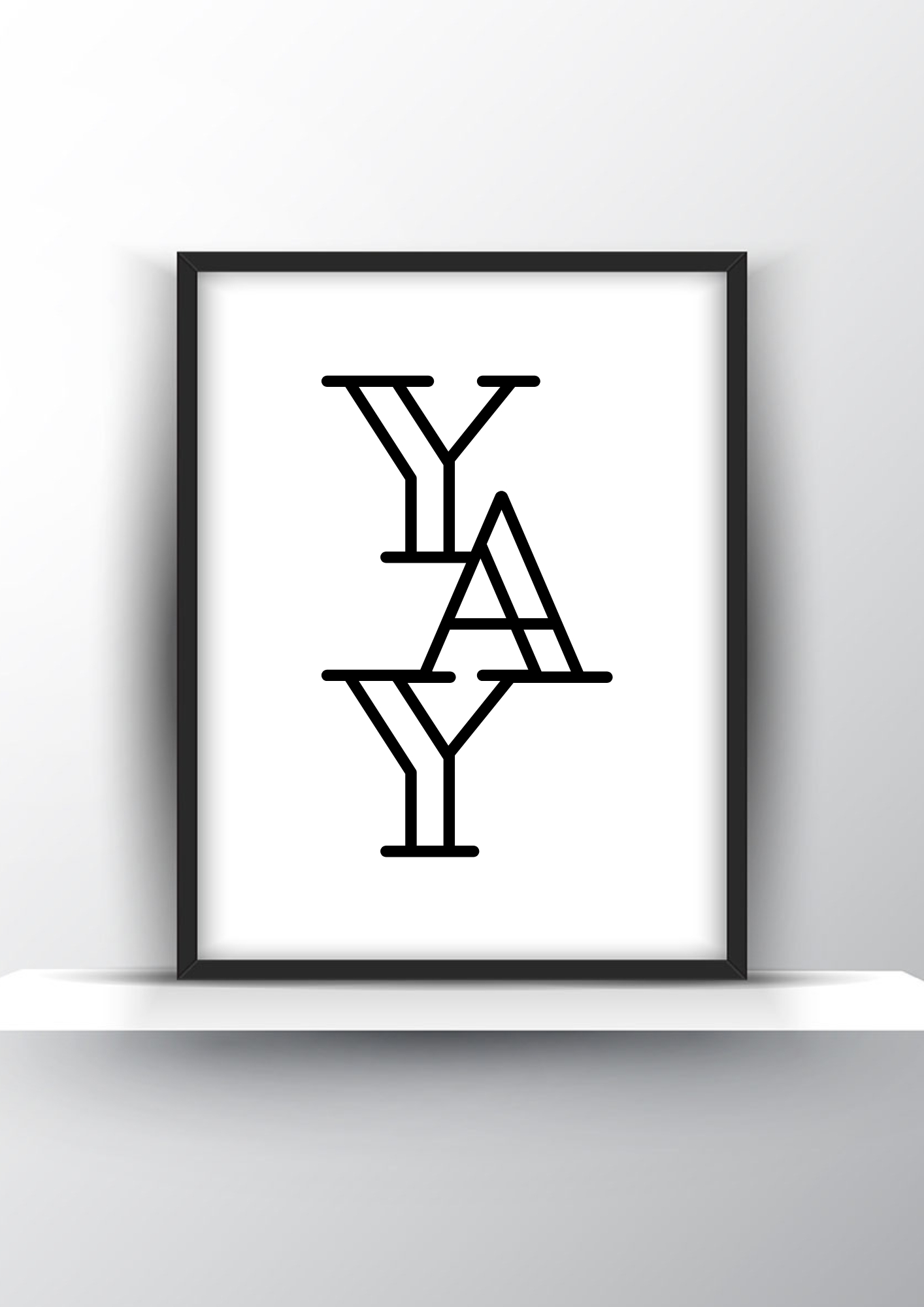 Yay Printable Wall Art - Typography Wall Art - Home Decor - Digital Download