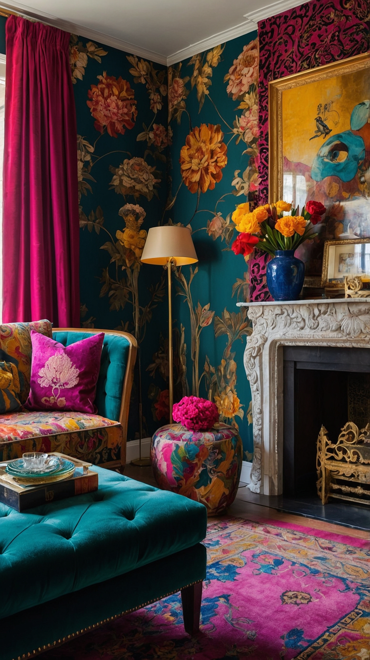 How do you decorate moody maximalism