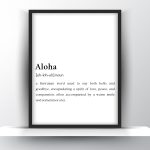 Aloha Funny Definition - Hawaiian Wall Art - Home Decor - Digital Download