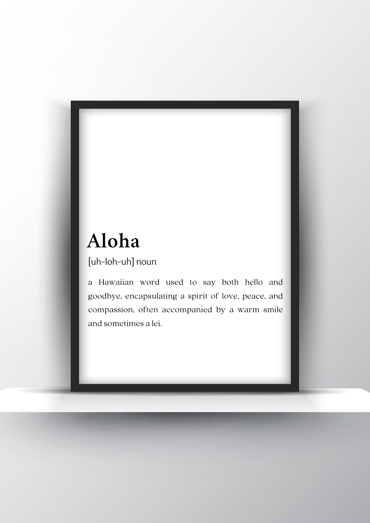 Aloha Funny Definition - Hawaiian Wall Art - Home Decor - Digital Download