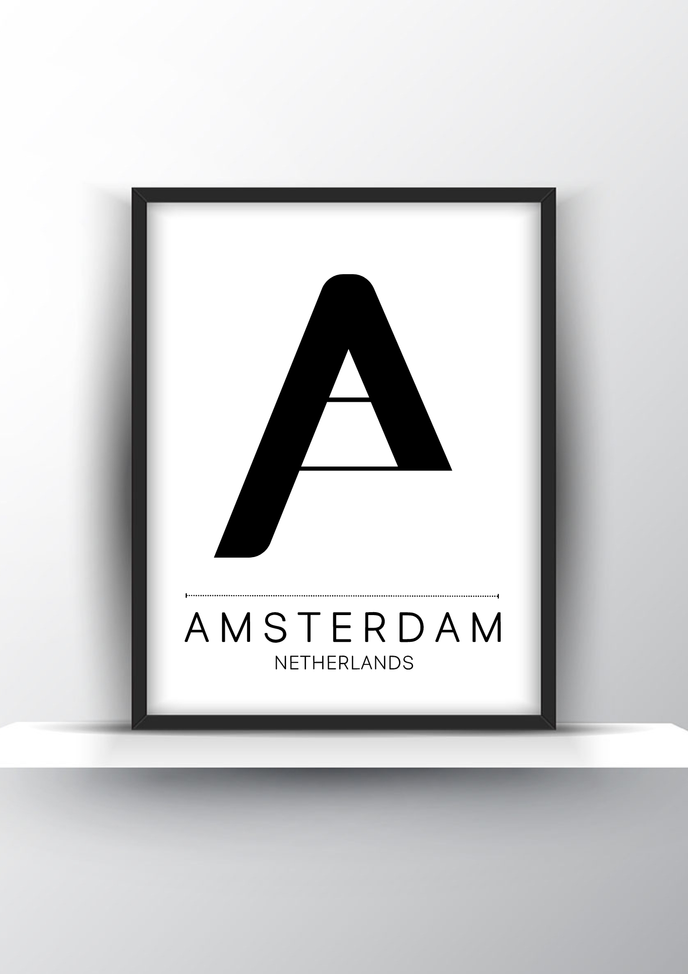 Amsterdam City Typography Printable Wall Art - City Print Wall Art - Home Decor - Digital Download